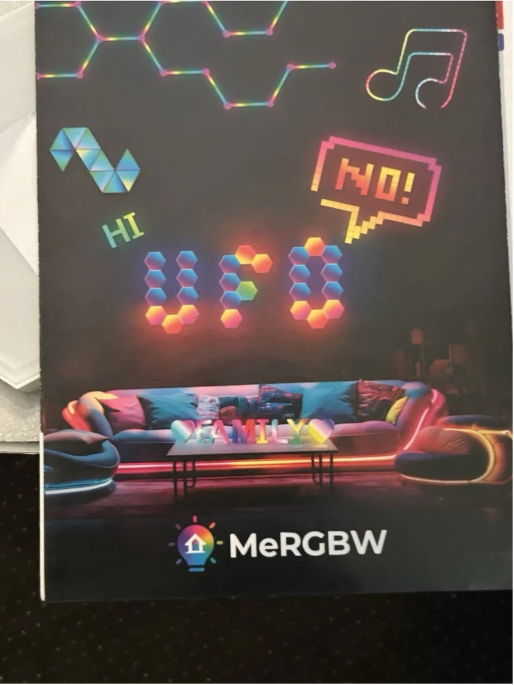 Hexagonal MeRGBW Gaming LED Panel 8 PCS Open Box Three Control Methods